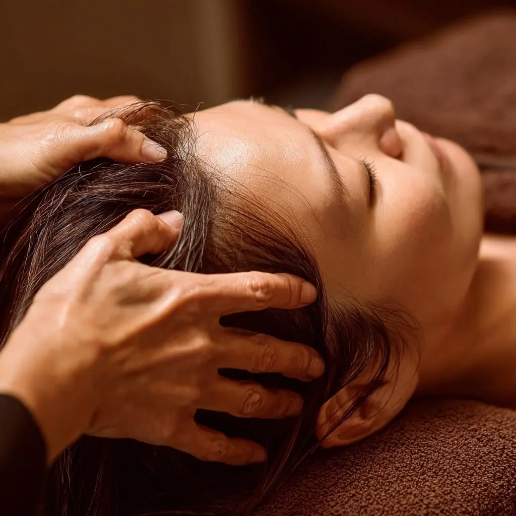 スカルプケア - 【頭皮改善コース】 ヒト幹細胞培養液による頭皮改善コースの施術風景